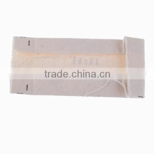 Printed cotton size label for garment