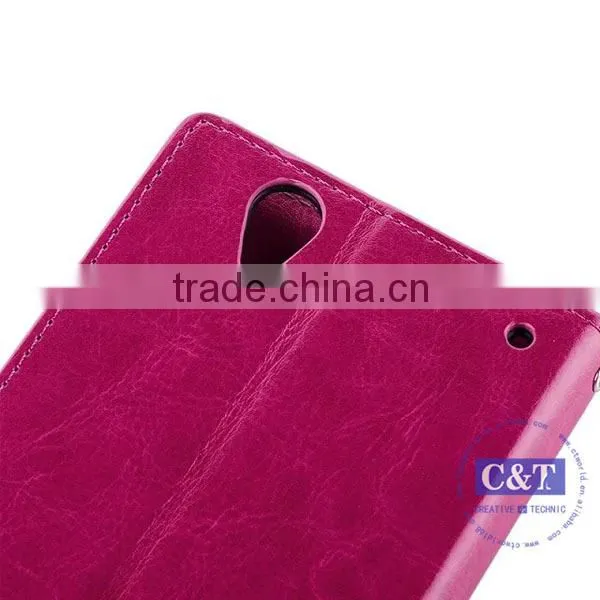 C&T Genuine Leather Stand Case for Sony T2 Ultra D5303 D5306 / Ultra dual D5322