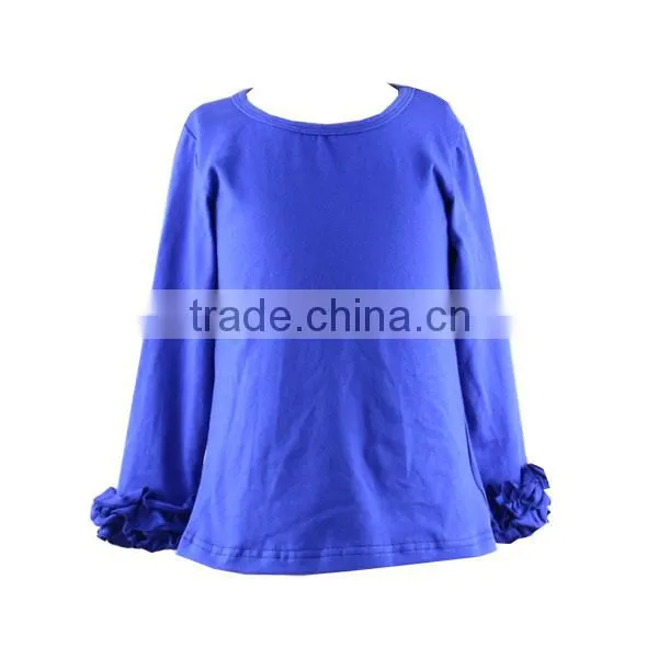 2016 fall deisgn shirts long sleeve kids icing top fall ruffle shirt girl children ruffle shirt