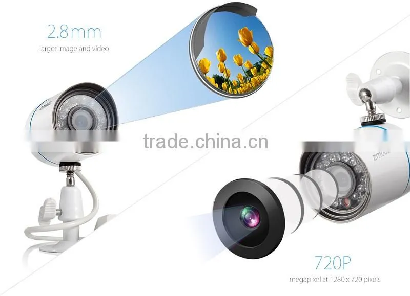 HD 720P Mega-Pixel NVR wireless onvif IP Cameras Kit ZP-KE1T04-S-1TB