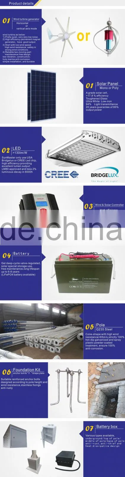 Economic Design, Full +Half Power 12 Hrs solar power energy street light pole