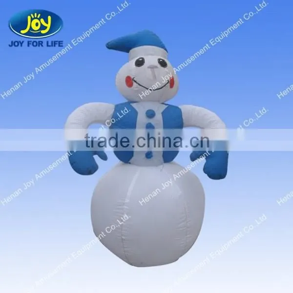Top quality christmas decoration snowman,lighted christmas fence decoration,christmas foil hanging decoration