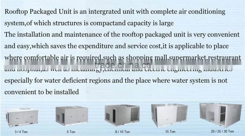 Gree 15 Ton residential rooftop packaged air conditioner units elec 220V -3 PH-60Hz cooling only