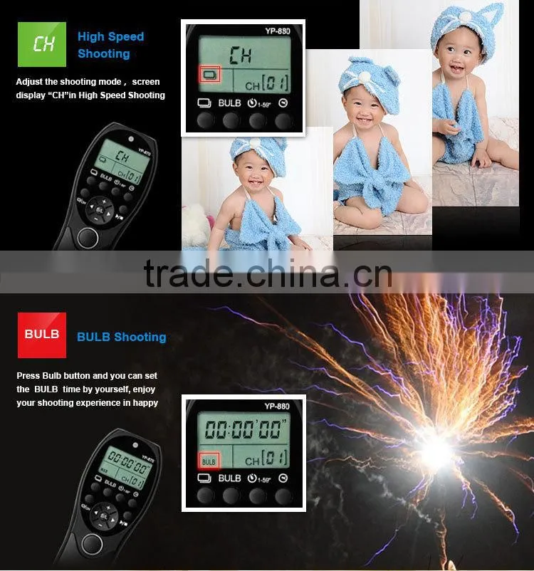 YouPro YP-880/E2 Wired Timer Remote Switch for FUJIFILM X-M1 / FUJIFILM X-A1 / FUJIFILM XQ1 / FUJIFILM X-E2 / FUJIFILM X-T1