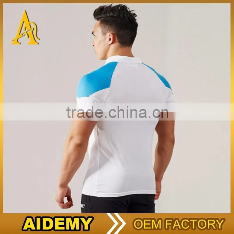 Wholesale dri fit mens polo shirts slim fit gym polo t shirt for sports wear