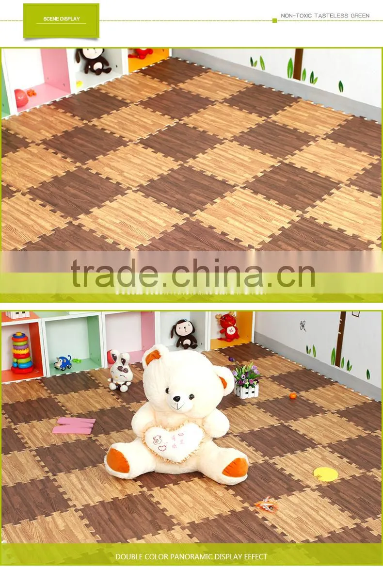 hardwood floor eva foam jigsaw/puzzle wall tile