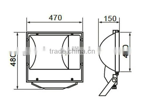 IP65 E40 Metal Halide 400W HPS FloodLight