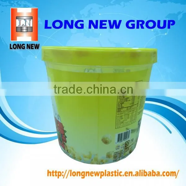 In mold label plastic packaging cup for customized and wholesale
