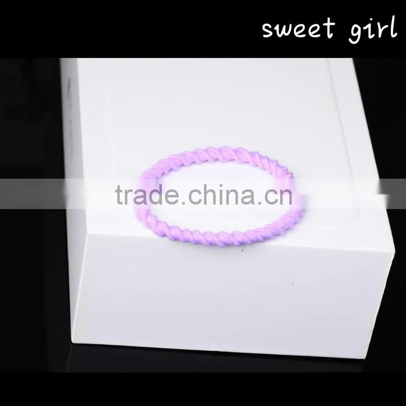Popular elastic hair bands ties ponytail hair holder hair rope round shape-F12