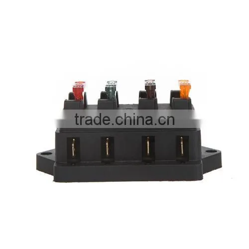 Universal Car Truck Vehicle 4 Way Circuit Automotive Middle-sized Blade Fuse Box Block Holder