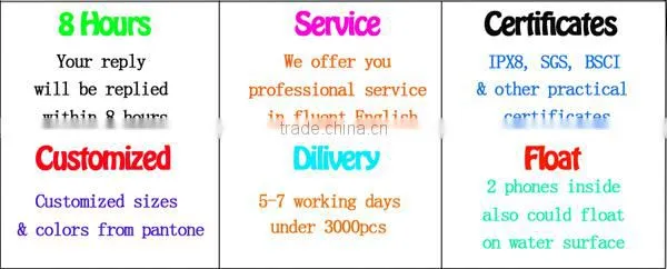 phone pvc waterproof case for mobile phone/waterproof pvc case for sony/smart phone case
