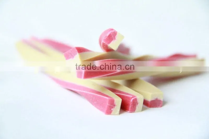 natural dog snack (two-tone squared twisted stick)
