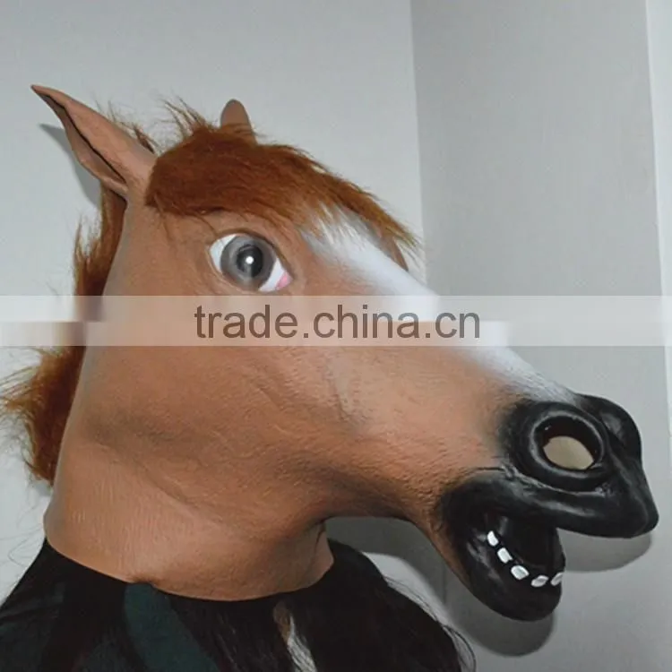 Hot selling Eco-Friendly Natural Latex Horse Mask Full Head Animal Mask