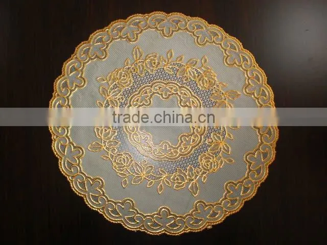 vinyl golden/silver printed table mat