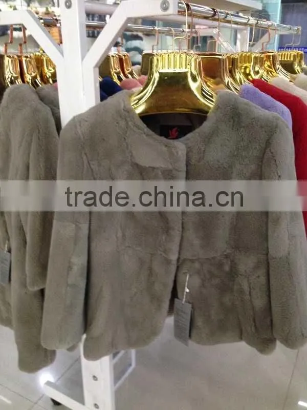 2015 new arrival rex rabbit fur coat RR03