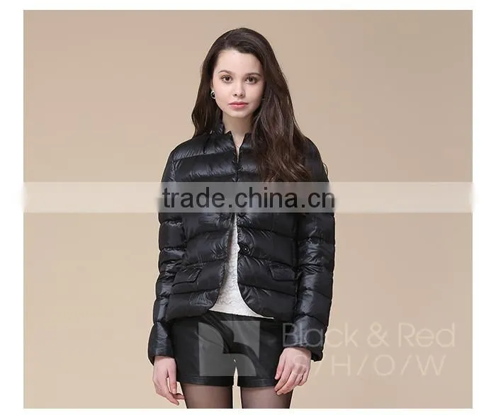 Women outdoor brand super warm lightweight foldable winter down jacket