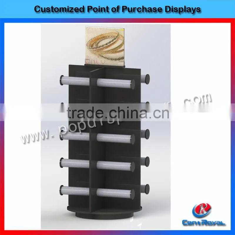 Hot sale fashion design acrylic 4 side bracelet display stand