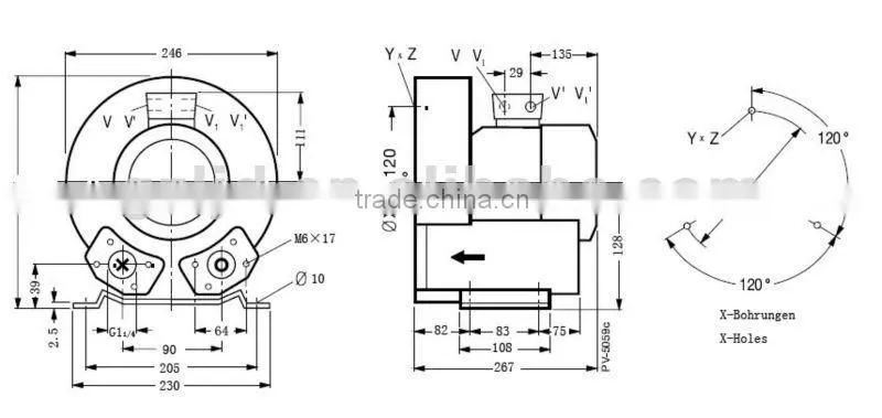 industrial carpet electric turbo air blower