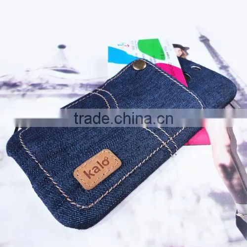 Denim Card Cases For HTC ONE M8 cell phone accessory