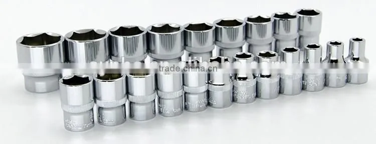 28 Pieces 12.5mm Series Hand Sleeve Tools Kit With Portable Case Socket Wrench Set