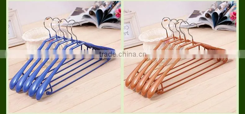 pvc coated customization wideshoulder metal hanger for drying
