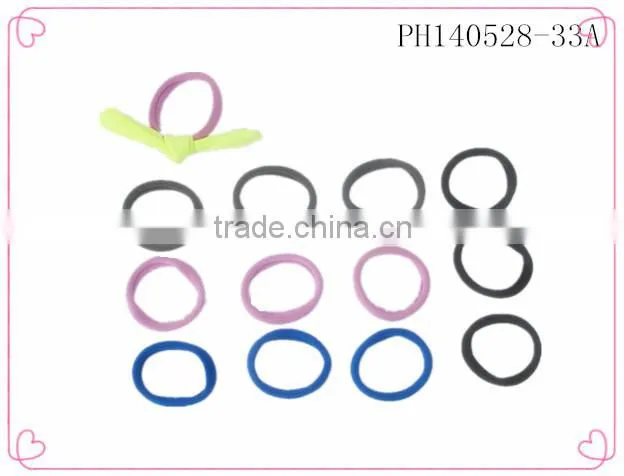 Rubber hair elastic,plain hair scrunchy, different color ponytail for girls