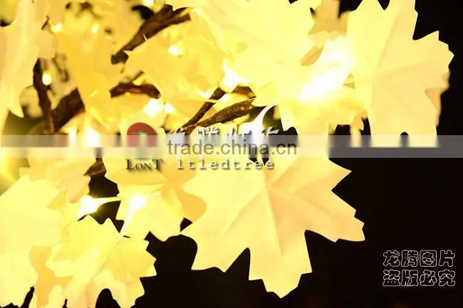 Building decoration artificial maple leaf outdoor lighted trees