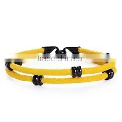 2016 3A black gemstone charm bracelet, mens jewelry three-loop wholesale stingray bracelet