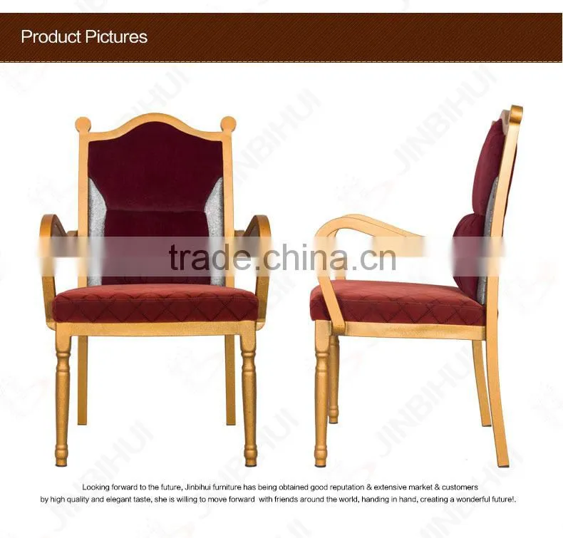 new design popular hotel antique wooden arm chair