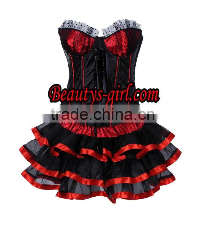 Sexy red leather corset bustier lingerie
