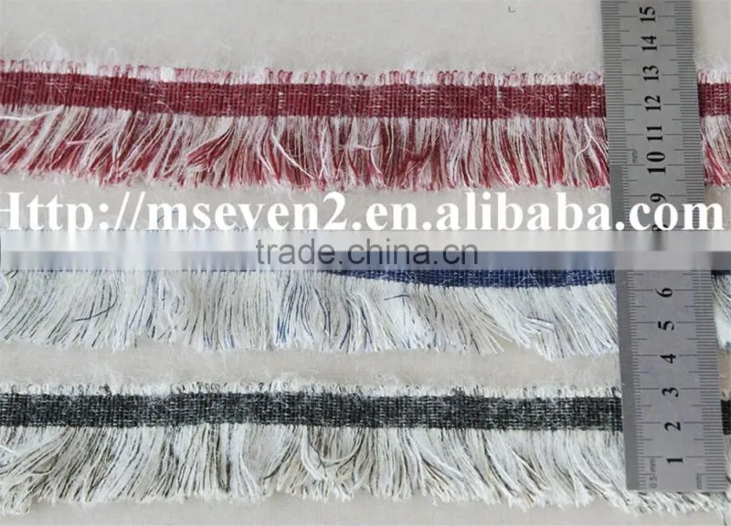 good looking kintting tassels red and white lace trim for garment accessories