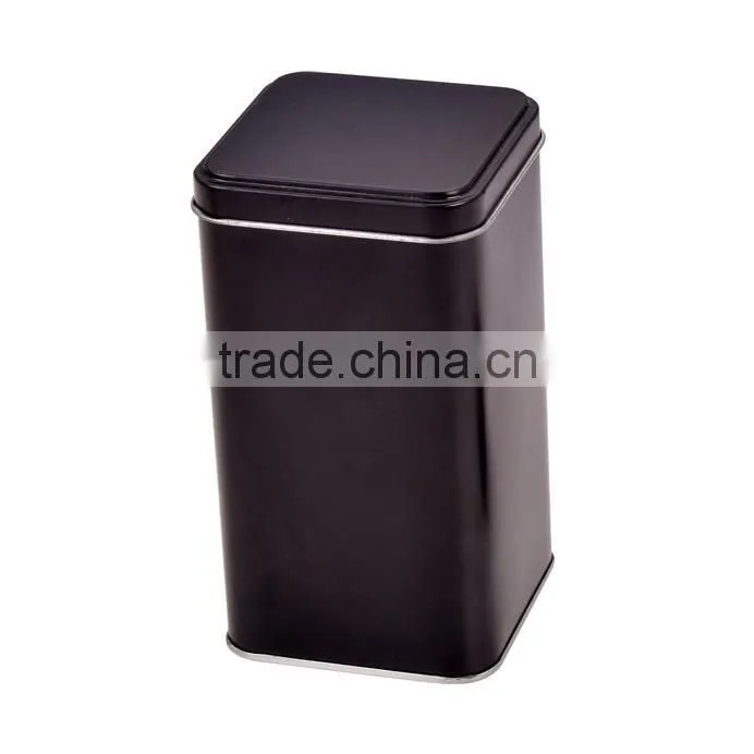 black tin box for tea packaging
