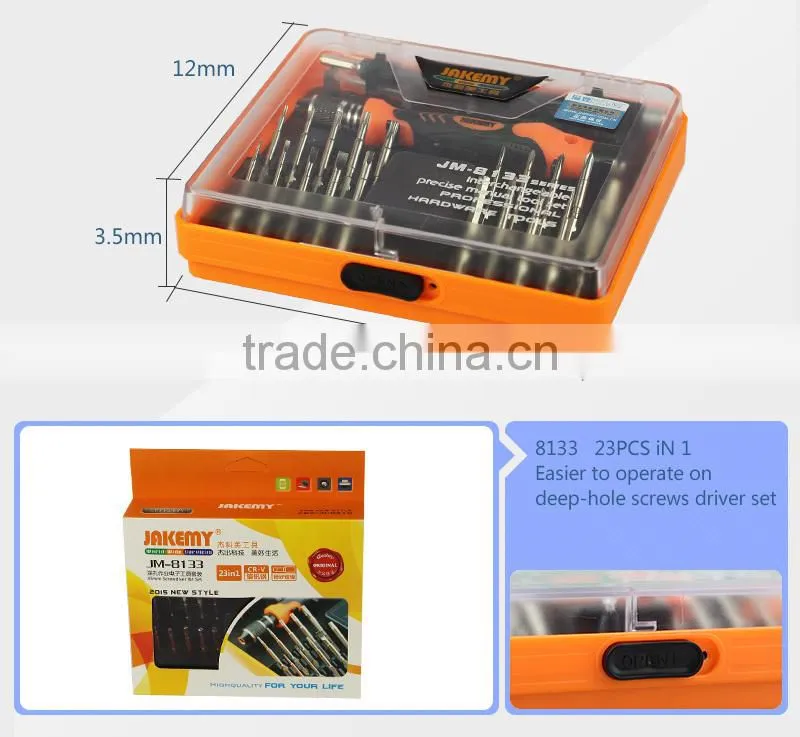 Best JM-8133 2015 new special multifunctional screwdriver set/23-in-1 Screwdriver Set for Home Appliances