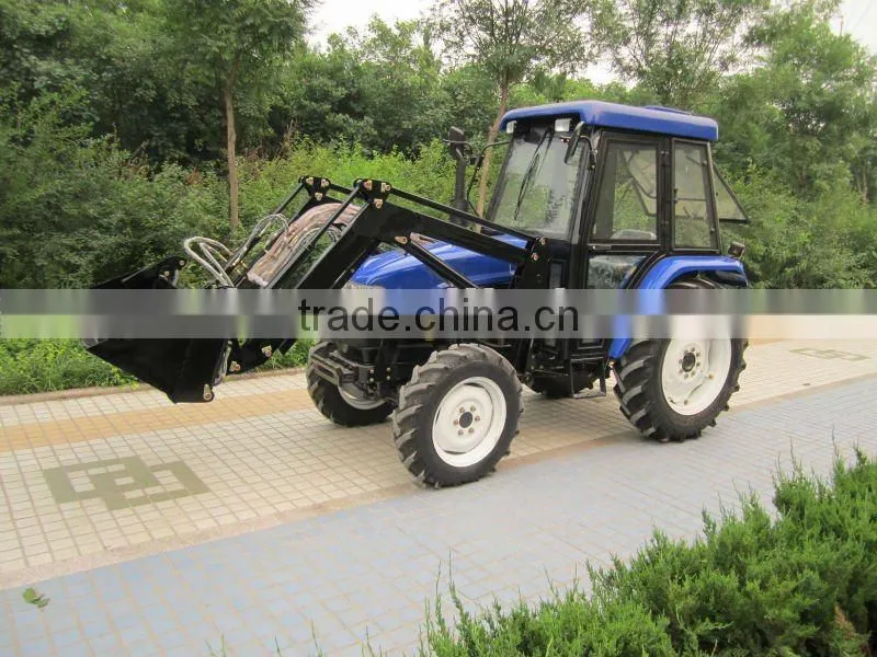 Small tractor 30HP 4WD with 4in1 assembled loader and 3PL backhoe