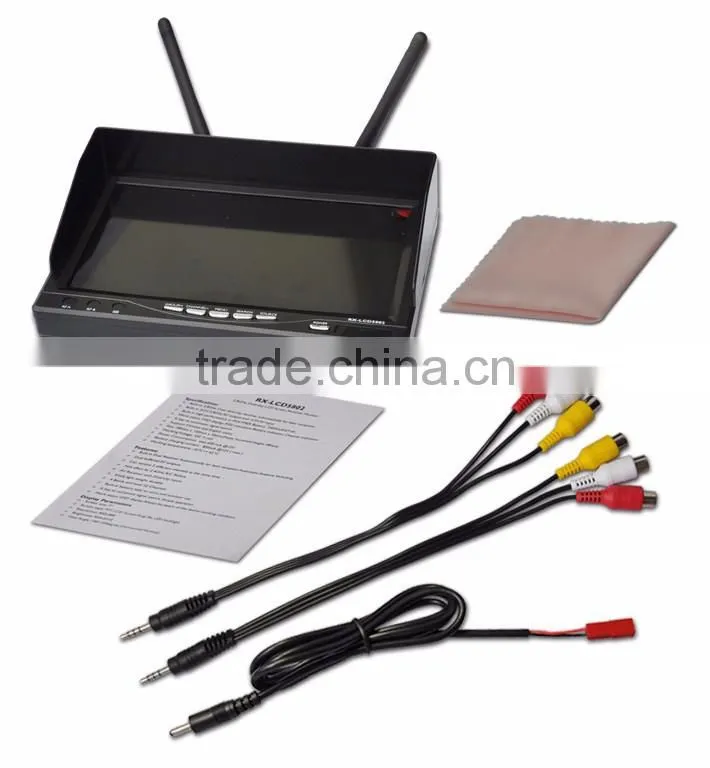 RX-LCD5802 5.8GHz 40CH No Blue Screen FPV Monitor with Receiver