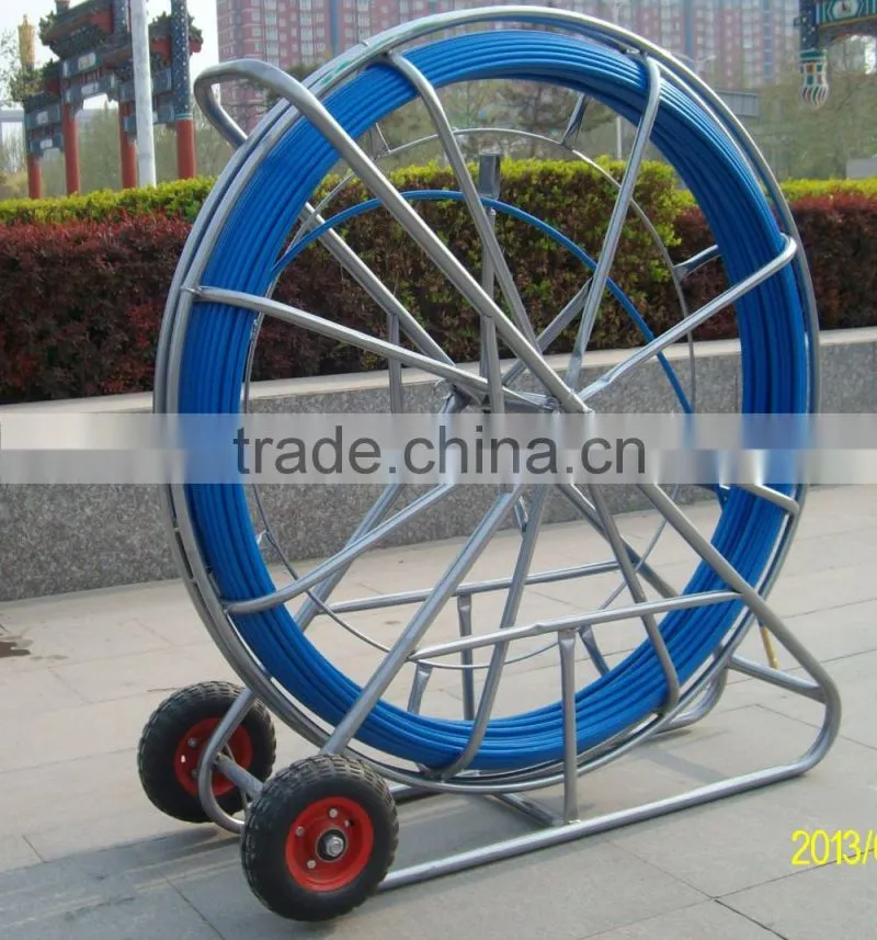 cable laying tool Fiberglass duct rodder 10mm/Fiberglass bullet duct rod/Reel duct rodder