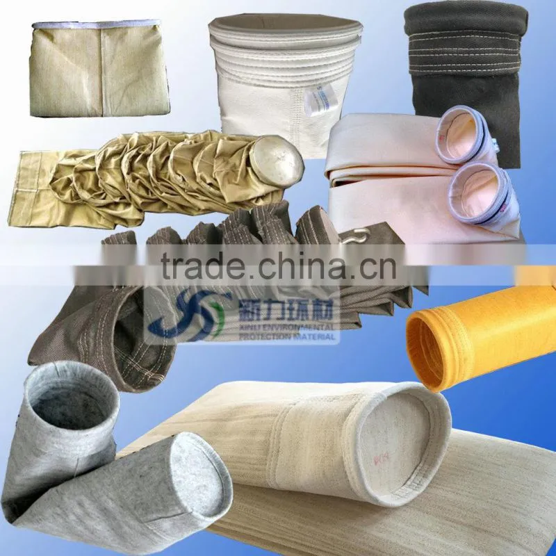 woven fiberglass dust collector filter bag with bag's suspension , vibration bag filter
