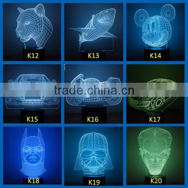 Hotel LED Lamp Table Light 3D Illusion Light