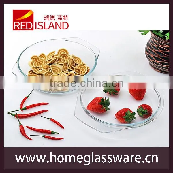 3.5L transparent tempered glass bowl set ,glass crystal pot
