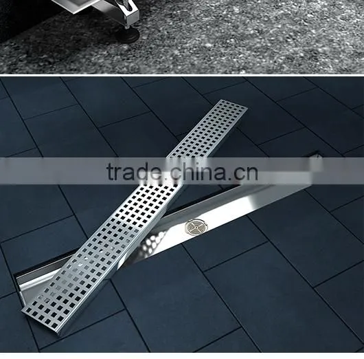 Hot Sale Shower Bathroom channel floor drain/ long linear stainless steel floor drain