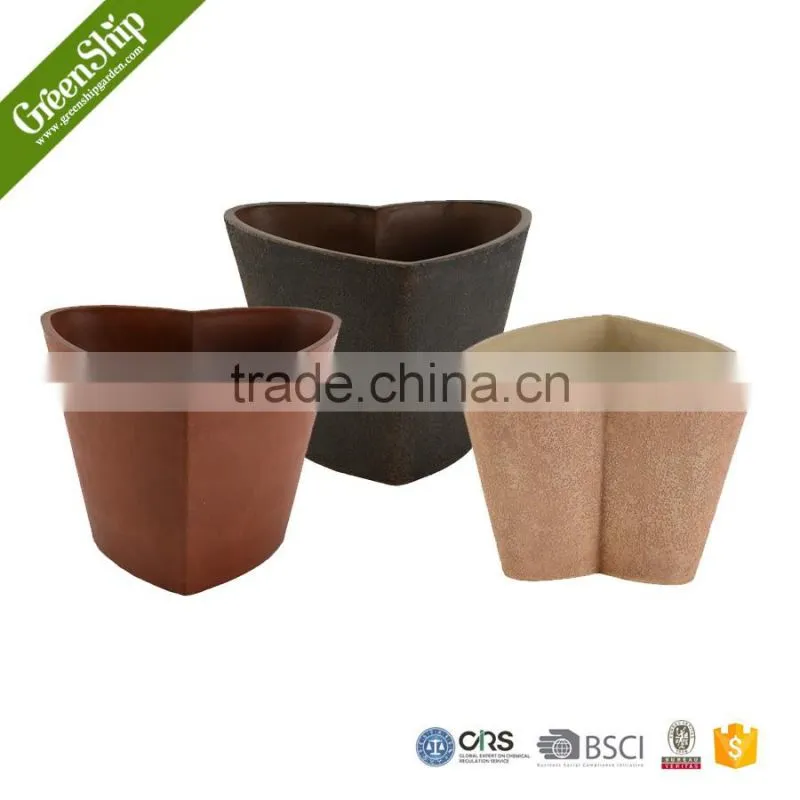 Biodegradable Outdoor Decorative Plastic Flower Pot/Planter/10 years lifetime