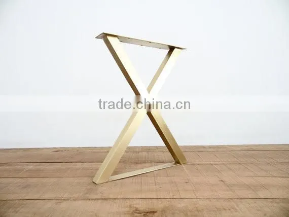 Modern stainless steel dining table feet for granite tops design