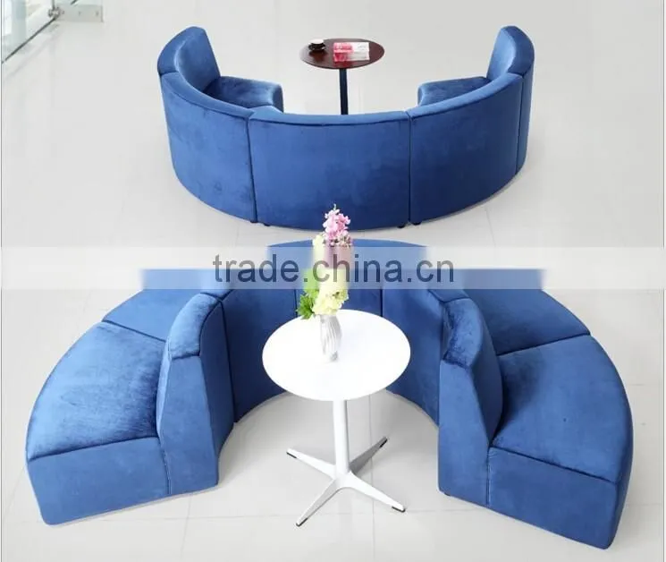Freedom combination of color round shape sofa stool bench for shopping mall public area high fashion project furniture modern