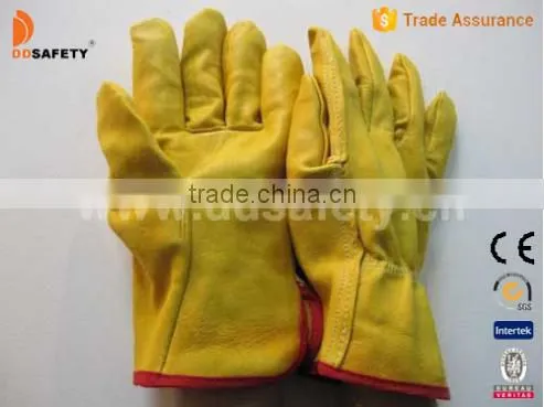 AB Grade Yellow Cow Grain Leather Driver Gloves