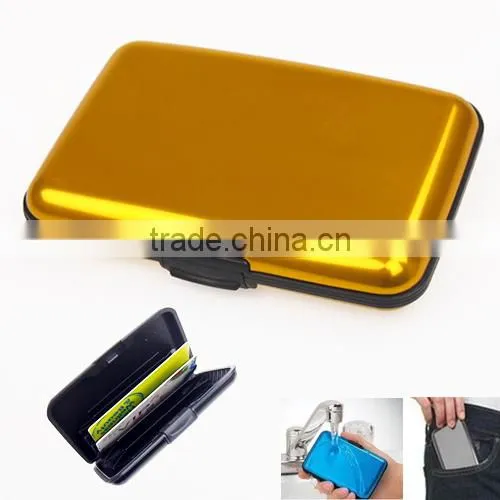 Waterproof Business ID Credit Card Wallet Holder Aluminum Metal id Card Holder Case Box Yoyo id Card Holder