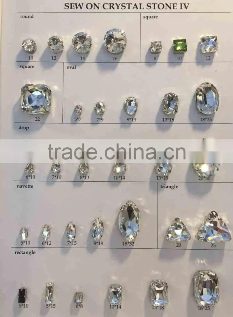 preset rhinestone in sew on mounting rhinestone sew on