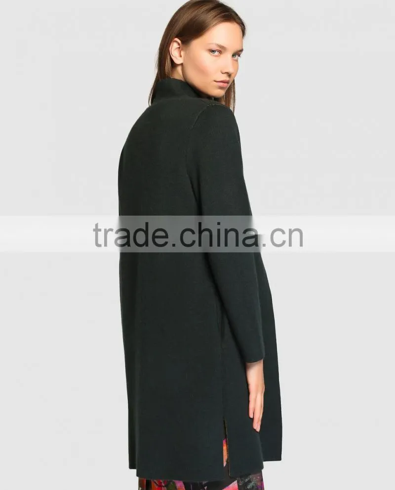 Winter Jacke Coat Long Sleeve Fur Coat Two Color Gray Plain Cotton Coat Wholesale Custom Apparel Made in china