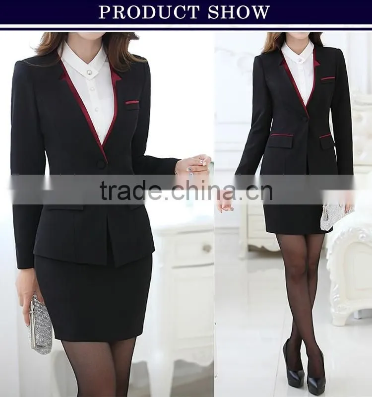 2017 hot sale ladies suits office uniform designs for women