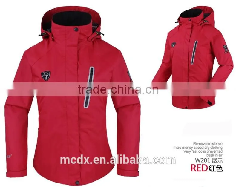 windproof and waterproof red outdoor ladies fishing jacket