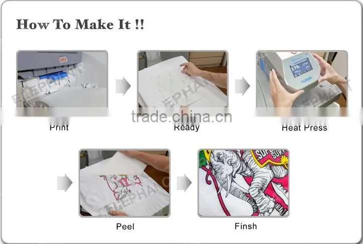A4 Cotton t shirt transfer paper for laser printer